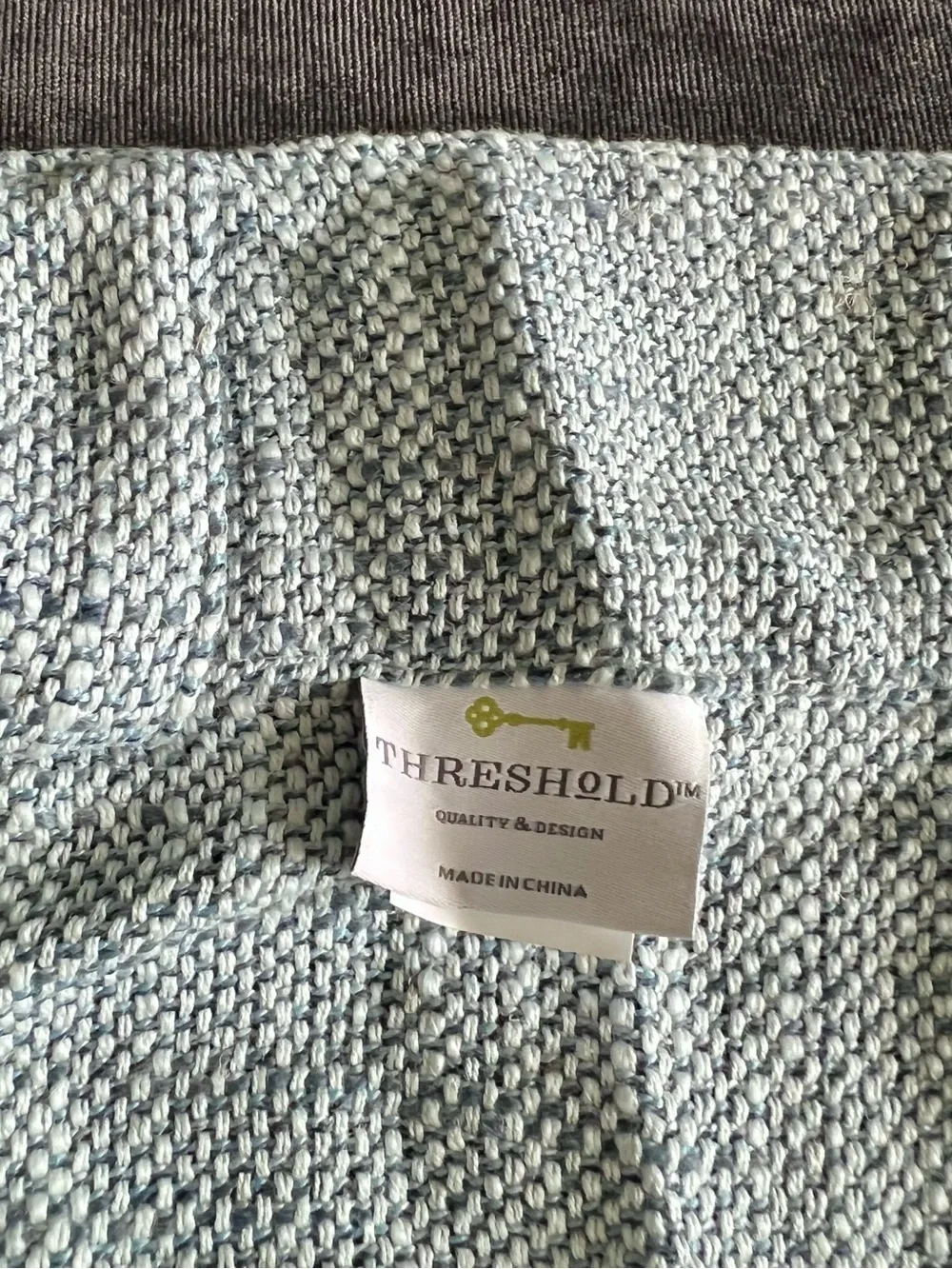 NWT Threshold Blue Textured Weave Light Filtering Curtains- 2 Panels 108”x54”